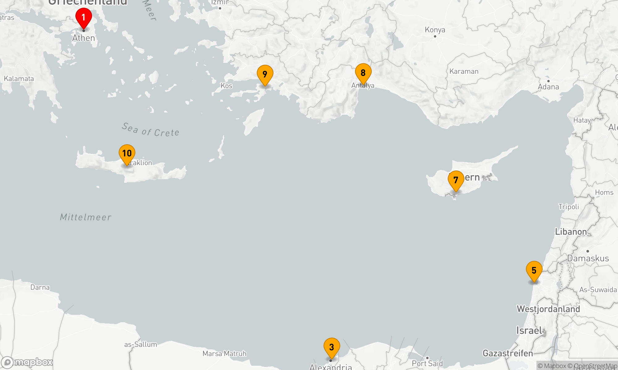 10 Nächte ab/bis Athen (Piräus)