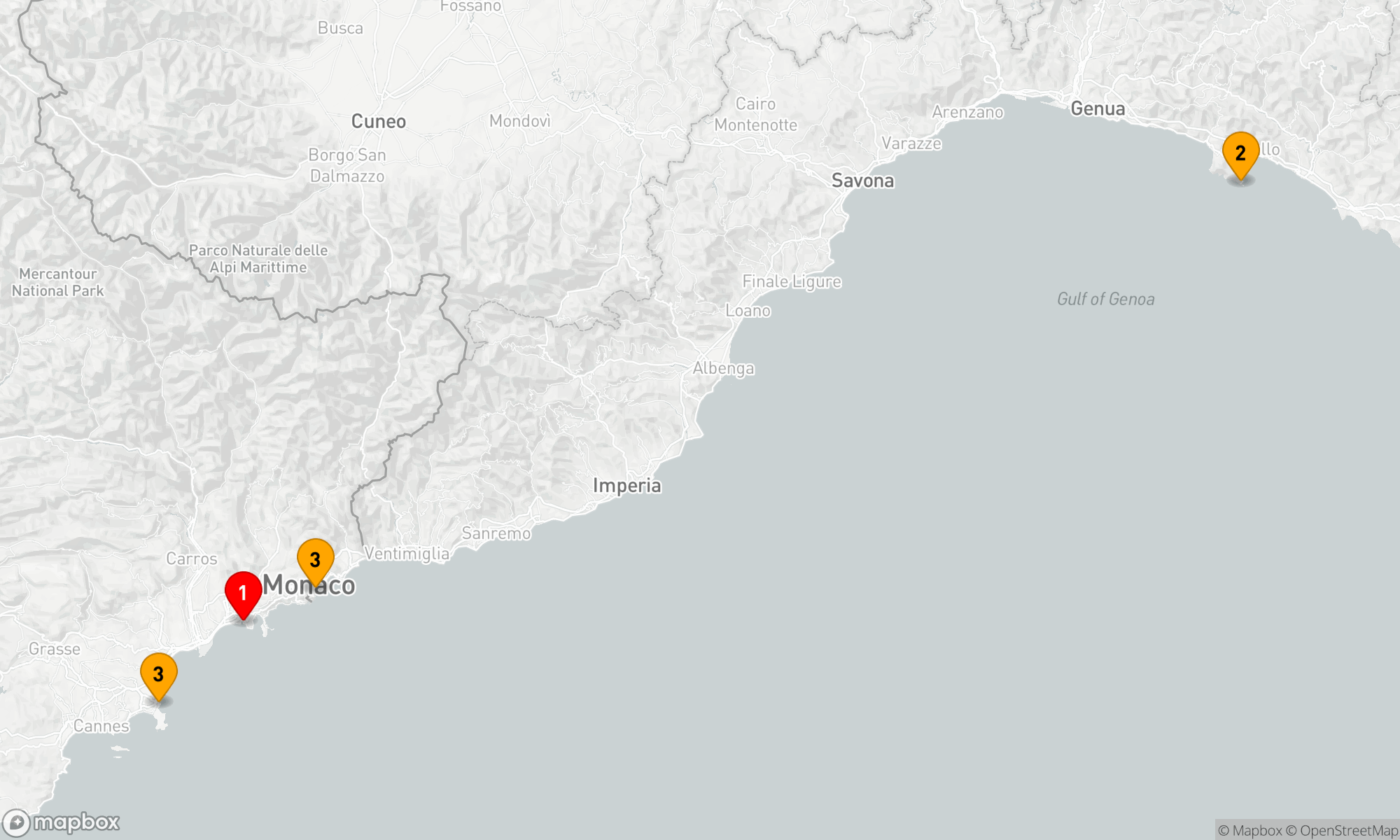 Portofino nach Monaco während des Grand Prix