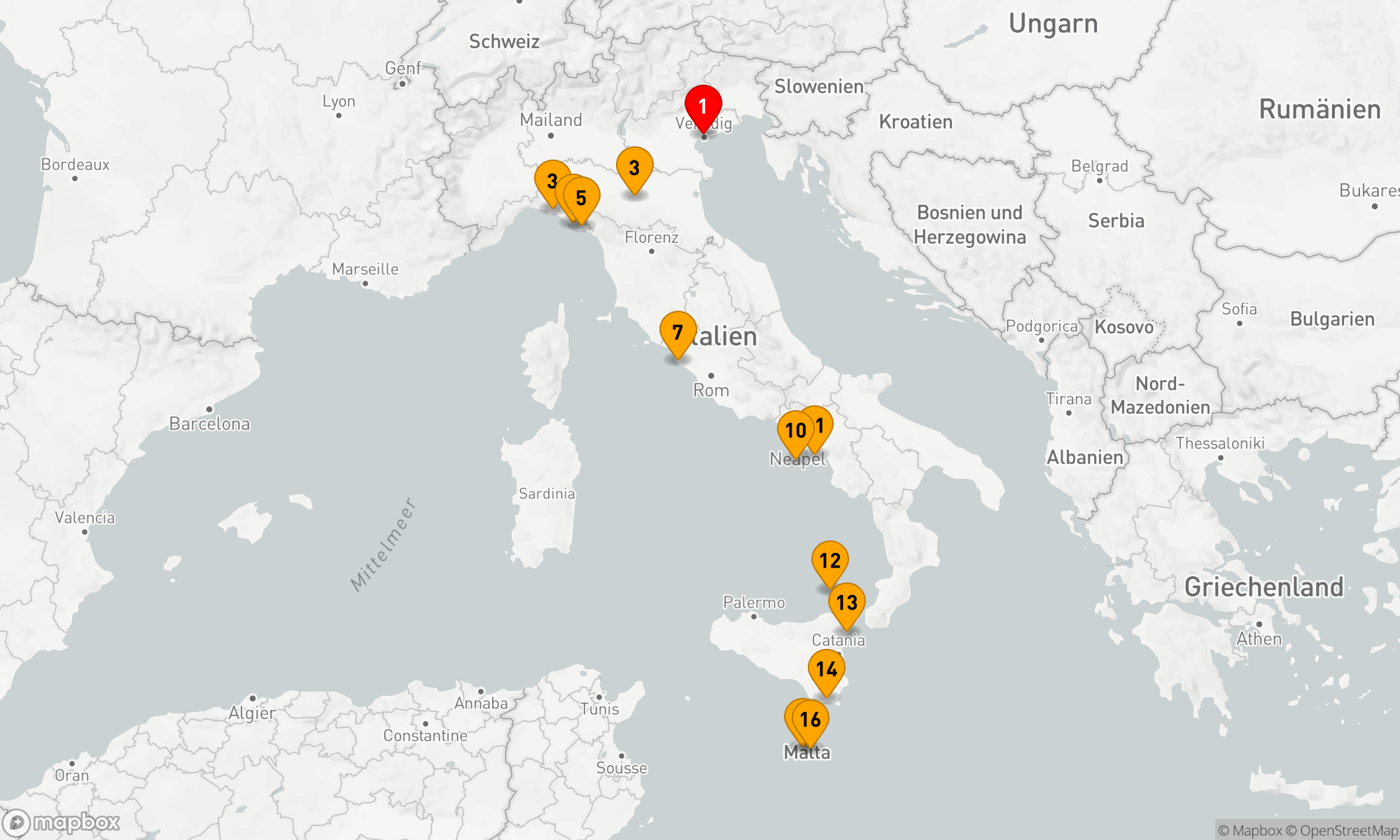 Italienische Schätze mit Malta - Kreuzfahrt & Landreise