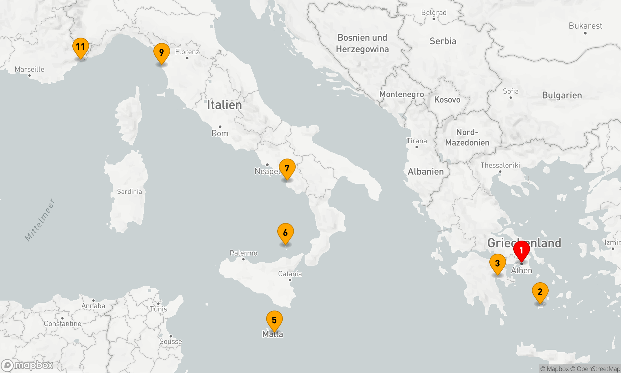 Mediterrane Entdeckungsreise von Antike bis Côte d'Azur