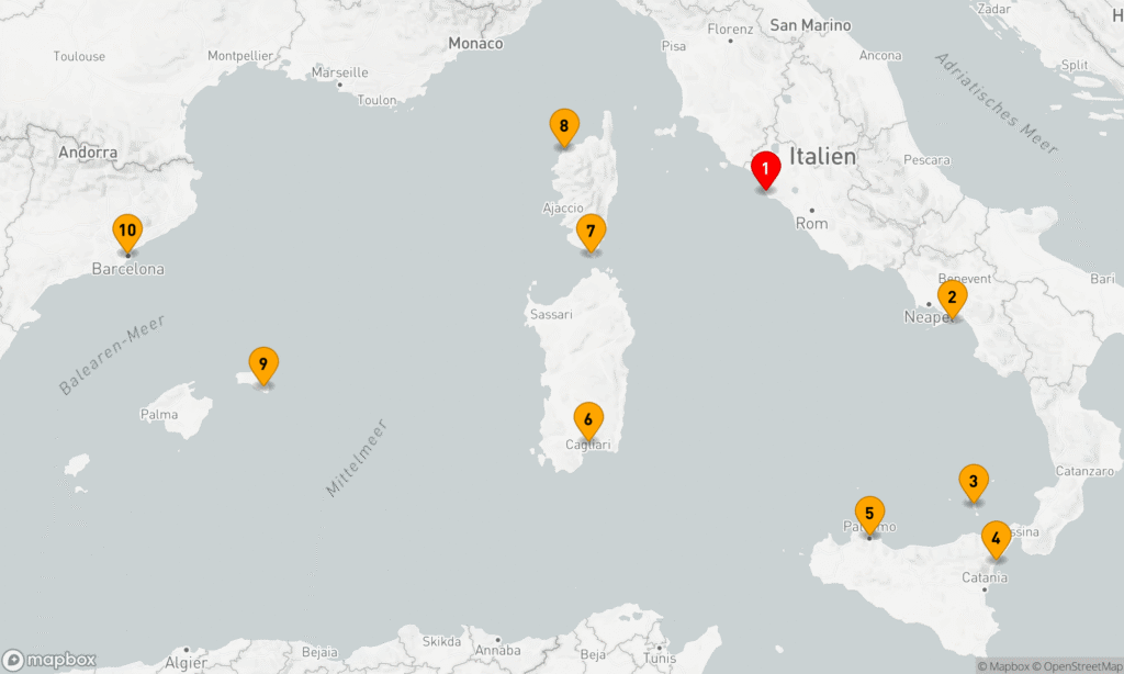 TYRRHENISCHE YACHTSCHÄTZE