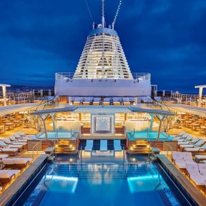 Seven Seas Splendor - Pool Deck at Night